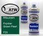 Preview: Mitsubishi, Frontier Green Pearl, F25: 400ml Sprühdose + 400ml Klarlack - Set, von ATW Autoteile West.